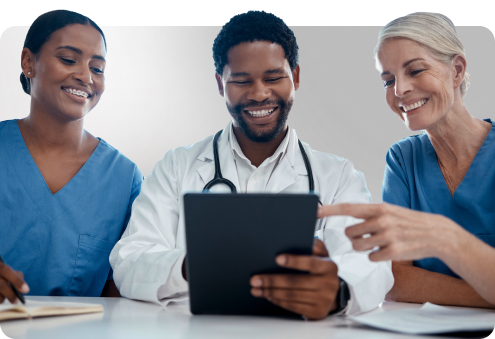 doctor-team-tablet-meeting-with-smile-medical-strategy-planning-schedule-hospital-healthcare-professional-employee-workers-diversity-insurance-discussion-touchscreen-2