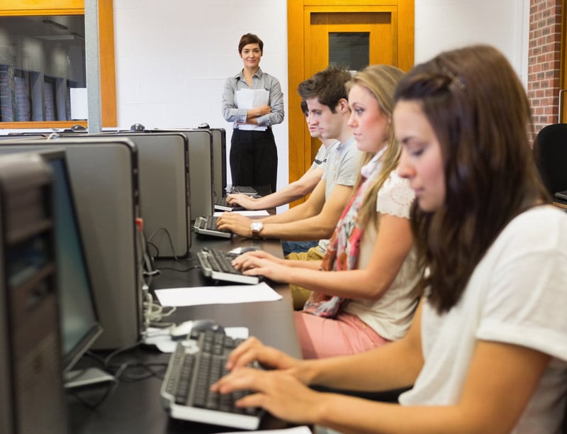students sitting at computers